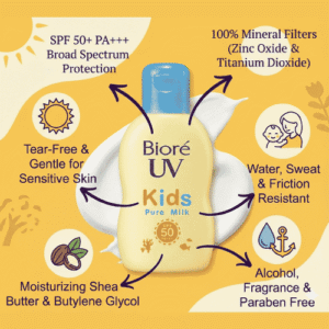 Biore UV Kids Pure Milk Sunscreen SPF 50